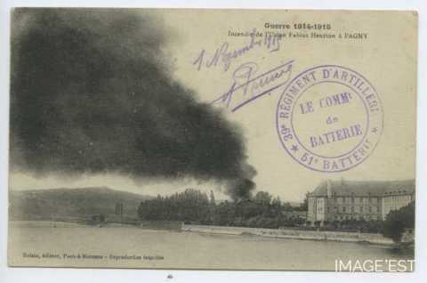 Incendie de l'usine Fabius Henrion (Pagny-sur-Moselle)